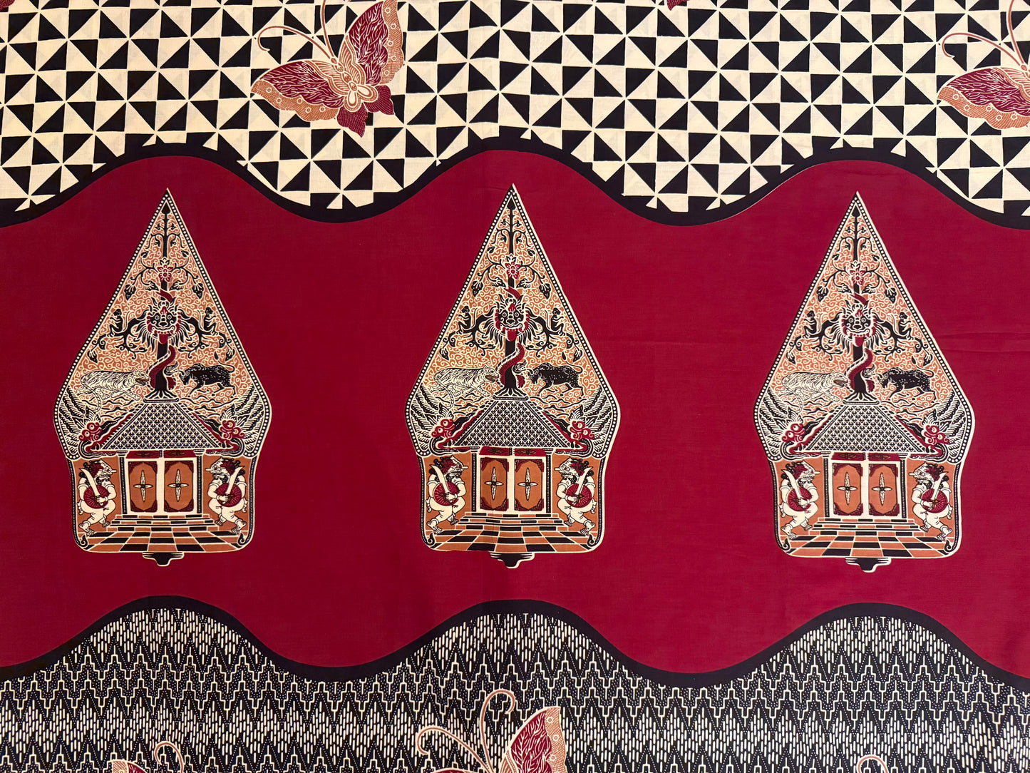 Indonesian Batik Tulis Traditional WAYANG GUNUNGAN