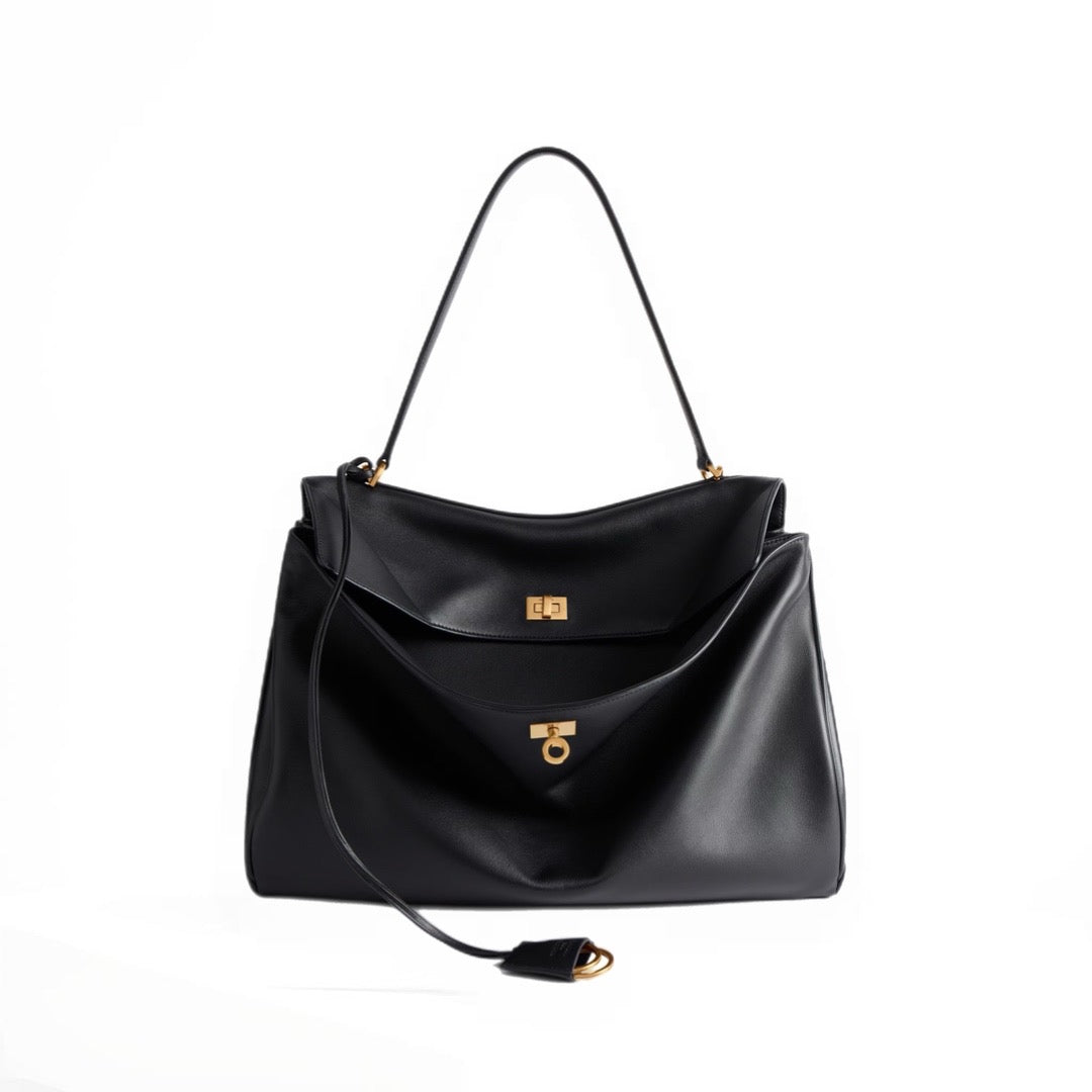 ATHENA MEDIUM HANDBAG IN BLACK
