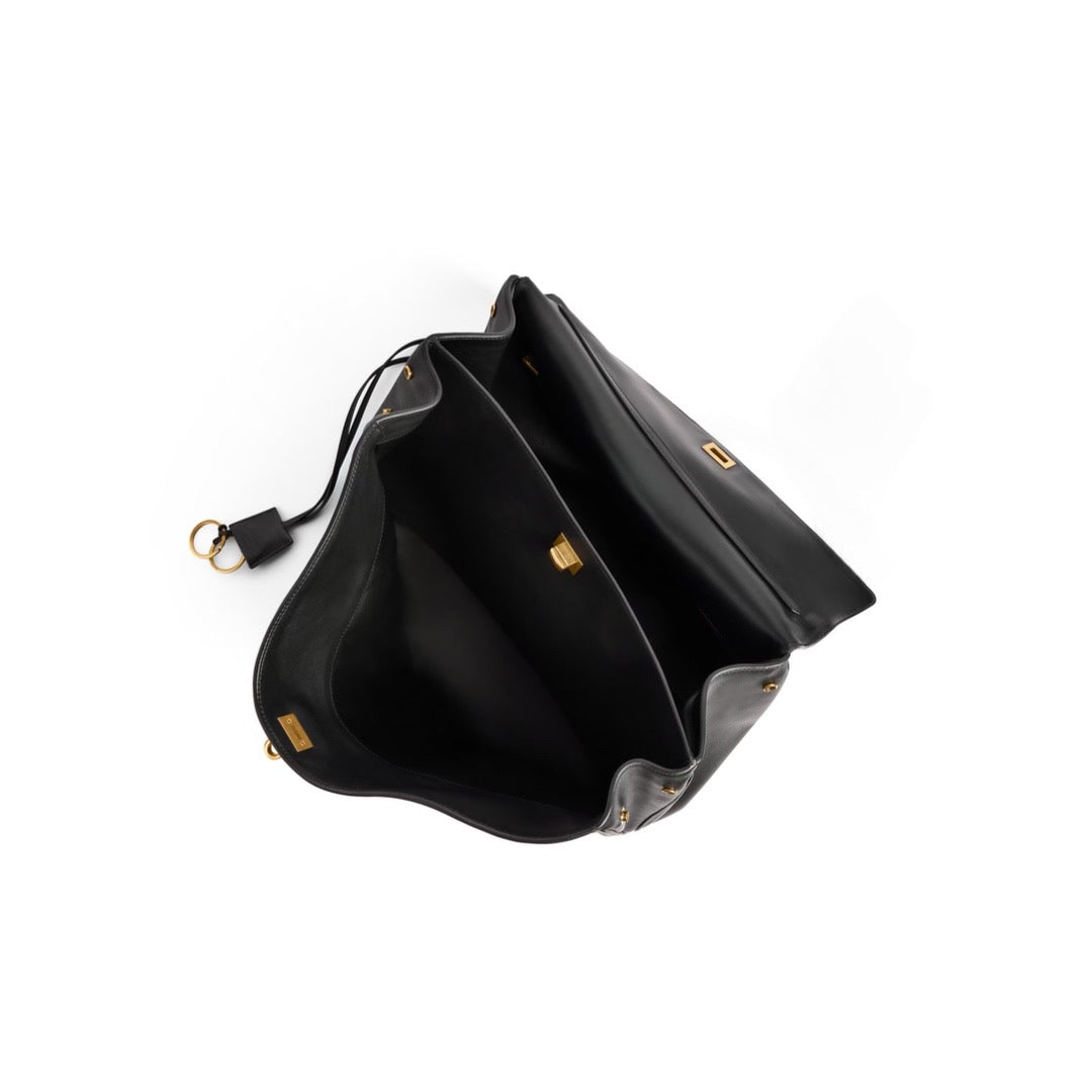 ATHENA MEDIUM HANDBAG IN BLACK