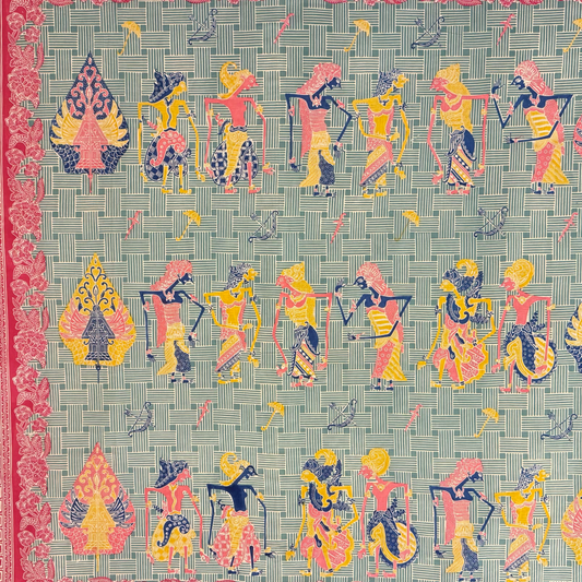 Indonesian Batik Tulis Traditional WAYANG TANAHAN