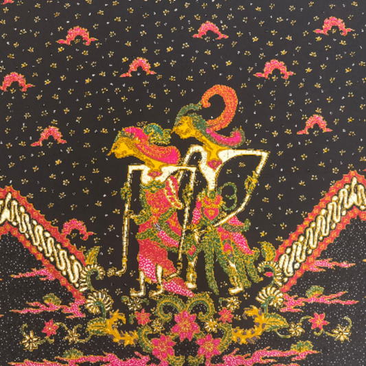 Indonesian Batik Tulis Traditional WAYANG RAMA & SHINTA