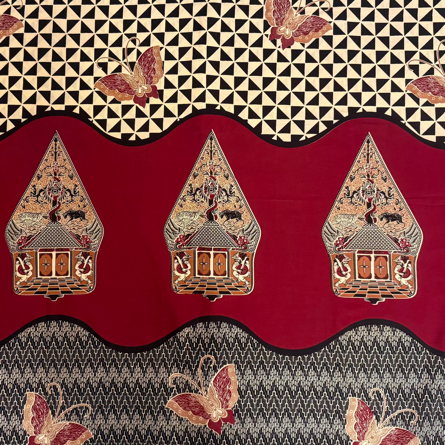 Indonesian Batik Tulis Traditional WAYANG GUNUNGAN