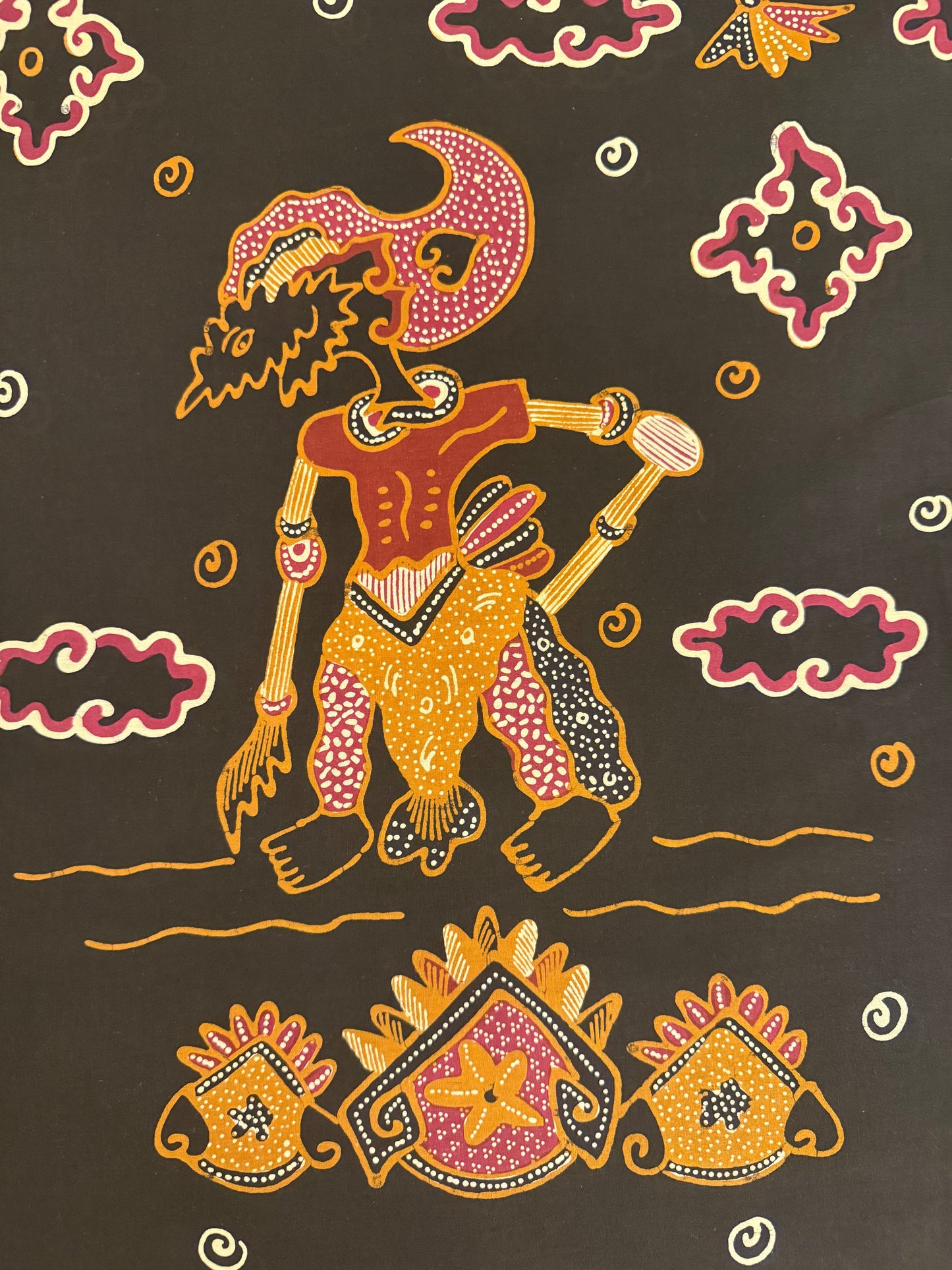 Indonesian Batik Tulis Traditional WAYANG  ARJUNA