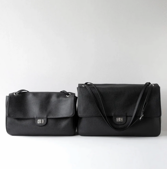 ARTEMIS FLAP BAG IN BLACK