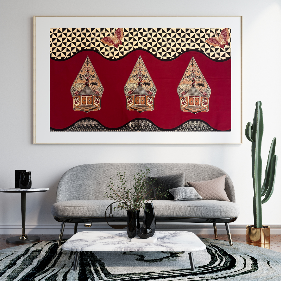 Indonesian Batik Tulis Traditional WAYANG GUNUNGAN